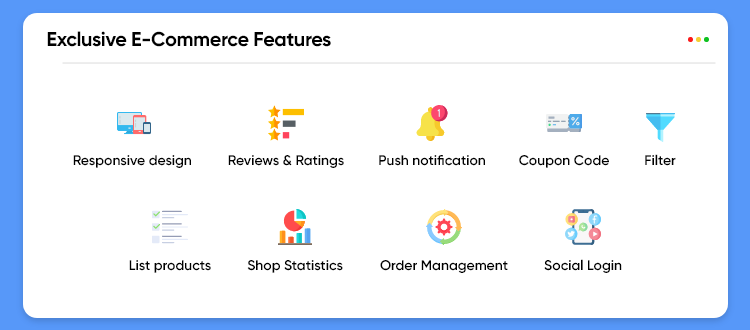 E-commerce features