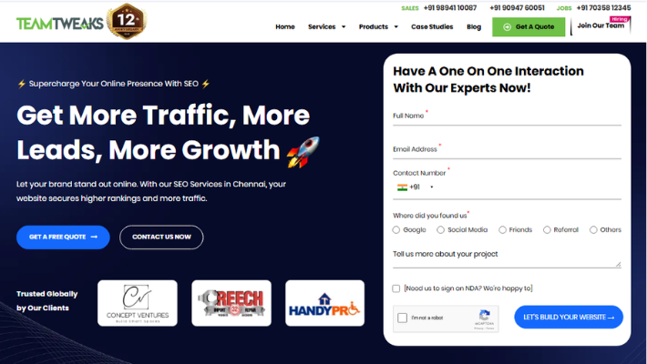 Team Tweaks - Best SEO Cost in India